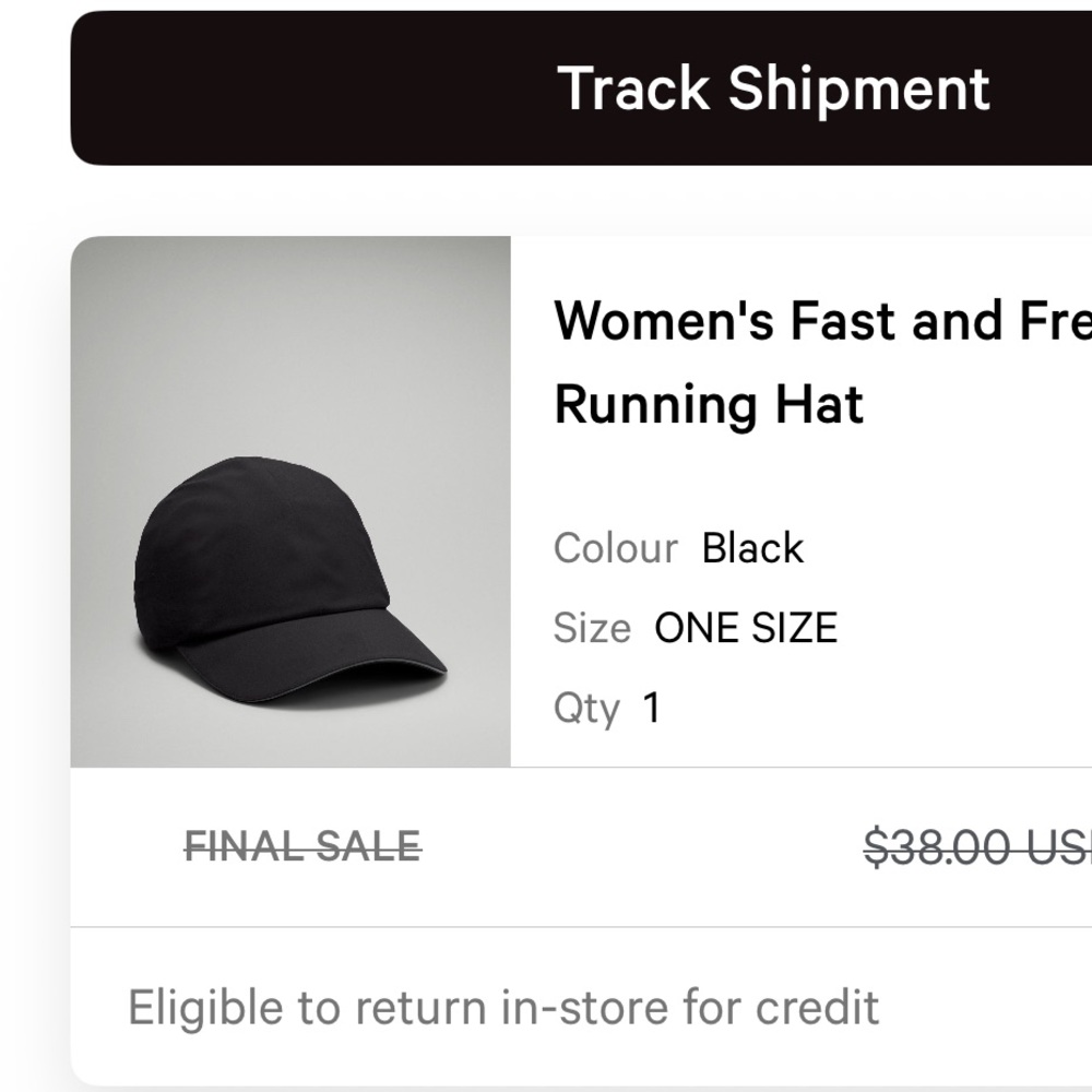 Lululemon fast and free running hat